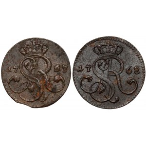 Poniatowski, Penny 1767 and 1768, Cracow (2pc)