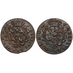 Poniatowski, Penny 1767 and 1768, Cracow (2pc)
