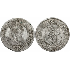 John II Casimir, Sixpence Bydgoszcz 1664 and 1665 AT, (2pcs)