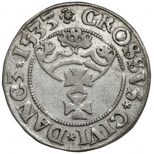 Sigismund I the Old, Gdańsk penny 1533 - PR