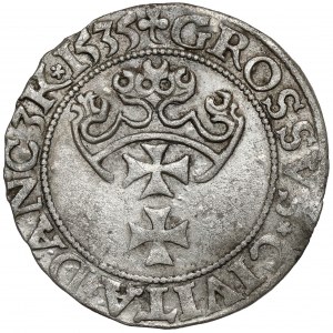 Sigismund I. der Alte, Danziger Pfennig 1535 - CIVITA - sehr selten