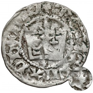 Ladislaus II Jagiello, Halbpfennig Krakau - Typ 8 - + Zeichen - sehr selten