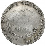 Siege of Zamosc, 2 zloty 1813 - reversed N - b.rare