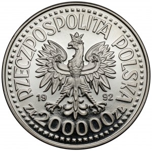 Próba NIKIEL 200.000 złotych 1992 Władysław III Warneńczyk - półpostać