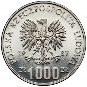 Próba NIKIEL 1.000 złotych 1987 Kazimierz III Wielki
