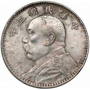 Chiny Republika, Shikai, Yuan / Dolar rok 3 (1914)