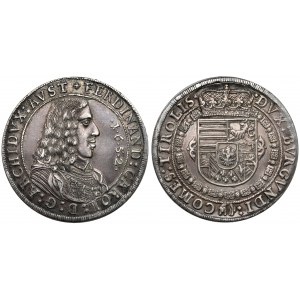 Austria, Ferdynand Karol, Talar 1652, Tyrol - Schraubtaler - rzadki