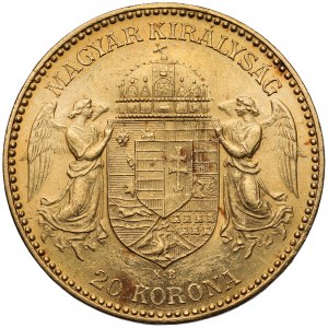 Hungary, Franz Joseph I, 20 korona 1894 KB
