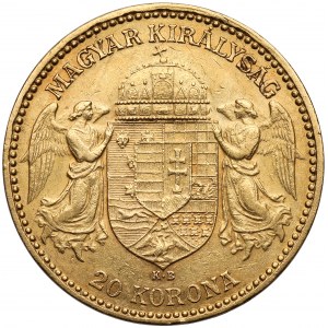 Maďarsko, František Josef I., 20 korun 1901 KB