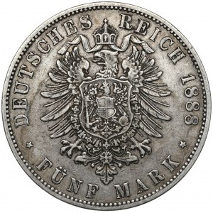 Prusko, 5 marek 1888-A, Berlín - vzácné