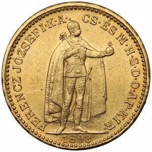 Maďarsko, František Josef I., 20 korun 1893 KB