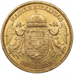 Hungary, Franz Joseph I, 20 korona 1893 KB