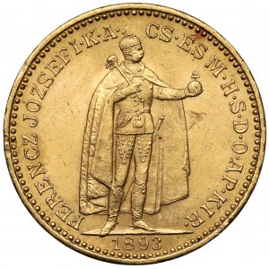 Hungary, Franz Joseph I, 20 korona 1893 KB