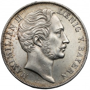 Bavaria, Maximilian II, 2 guilders (Mariengulden) 1855 - Patrona Bavariae