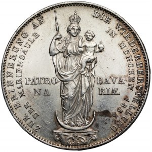 Bavorsko, Maximilián II., 2 gulden (Mariengulden) 1855 - Patrona Bavariae