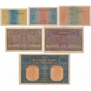 Allgemein / Allgemein 1/2 - 100 mkp 1916 (6 St.)