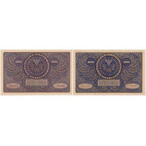 1,000 mkp 1919 - II Serja AW and III Serja B (2pcs)