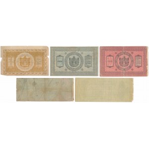 Rosja, Syberia, 1 - 50 Rubli 1918-19 (5szt)