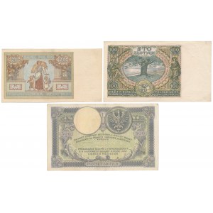 Zestaw banknotów polskich z lat 1919-1934 (3szt)