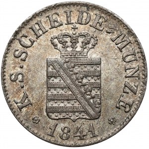 Sasko, Fridrich August II, 1/2 Neugroschen / 5 Fenig 1841-G
