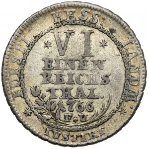 Hessen-Kassel, 1/6 tolaru 1766 FU