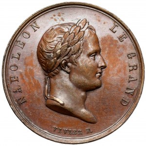 Francja, Medal 1836 - Inauguracja Łuku Triumfalnego w Paryżu - syg. Vivier