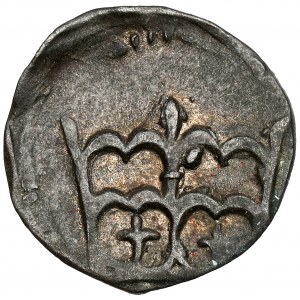 Casimir IV Jagiellonian, Cracow denarius - lilies - early