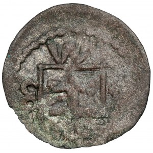Ladislaus II Jagiello, Wschowa denarius - M-W-P - very rare