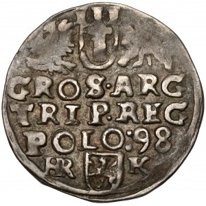 Sigismund III Vasa, Trojak Wschowa 1598 - letters HR-K - rarer