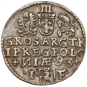 Sigismund III. Vasa, Trojak Olkusz 1593 - umgekehrtes N - selten