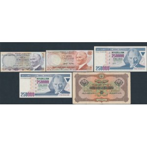 Turkey, set of banknotes (5pcs)