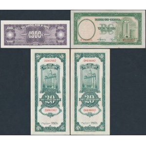 Chiny, zestaw banknotów z lat 1930-45 (4szt)