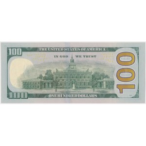 USA, 100 dolarů 2017 - číslo radaru - 01111110