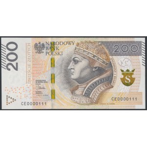 PLN 200 2015 CE - 0000111 - nízke trojmiestne číslo 111