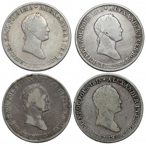 5 złotych polskich 1829-1834, zestaw (4szt)