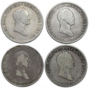 5 Polish zloty 1829-1834, set (4pcs)