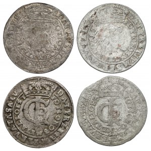 John II Casimir, Tymf 1663-1666, set (4pcs)