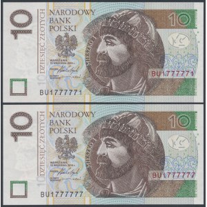 10£ 2016 BU - 1777771 - 1777777 - radar a pěkné od tahu (2ks)