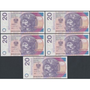 20 zł 2016 BK - 88xxx888 - Radar-Serie (5pcs)