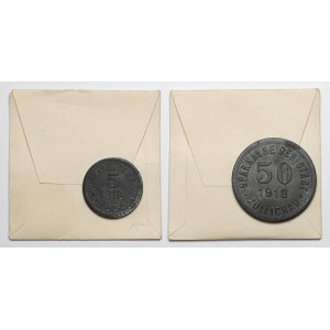 Züllichau (Sulechow), 5 and 50 fenig 1918, set (2pcs) - ex. Kalkowski