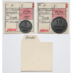 Schroda (Wednesday), 5 and 10 fenig 1917, set (2pc) - ex. Kalkowski