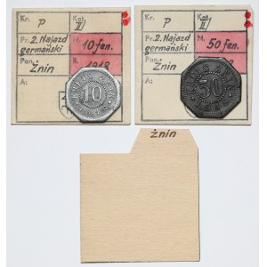 Znin (Znin), 10 and 50 fenig 1918, set (2pcs) - ex. Kalkowski