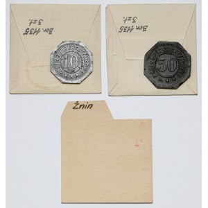 Znin (Znin), 10 and 50 fenig 1918, set (2pcs) - ex. Kalkowski