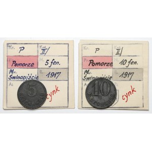 Swinemunde (Swinoujscie), 5 and 10 fenig 1917, set (2pcs) - ex. Kalkowski