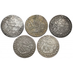 Sigismund III Vasa, Ort Bydgoszcz 1621-1624, set (5pcs)