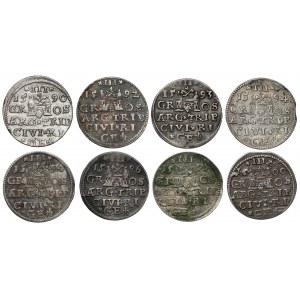 Sigismund III Vasa, Troika Riga 1590-1600, set (8pcs)