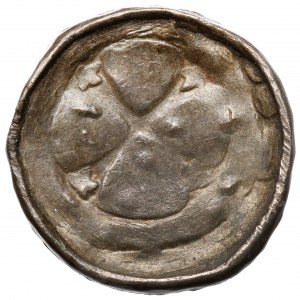 CNP V cross denarius - pearl cross