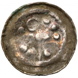 CNP VII cross denarius - with pastoral to the left