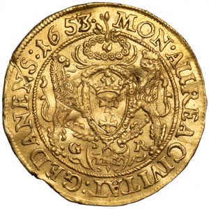 John II Casimir, Ducat Gdansk 1653/1 GR - rare