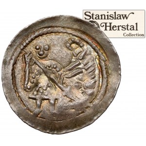 Boleslaw III the Wry-mouthed, Denarius - Fight with the Dragon - ex. Herstal